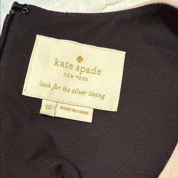 Kate Spade Black Dress with Pink Scallop Neckline - Picture 3 of 3